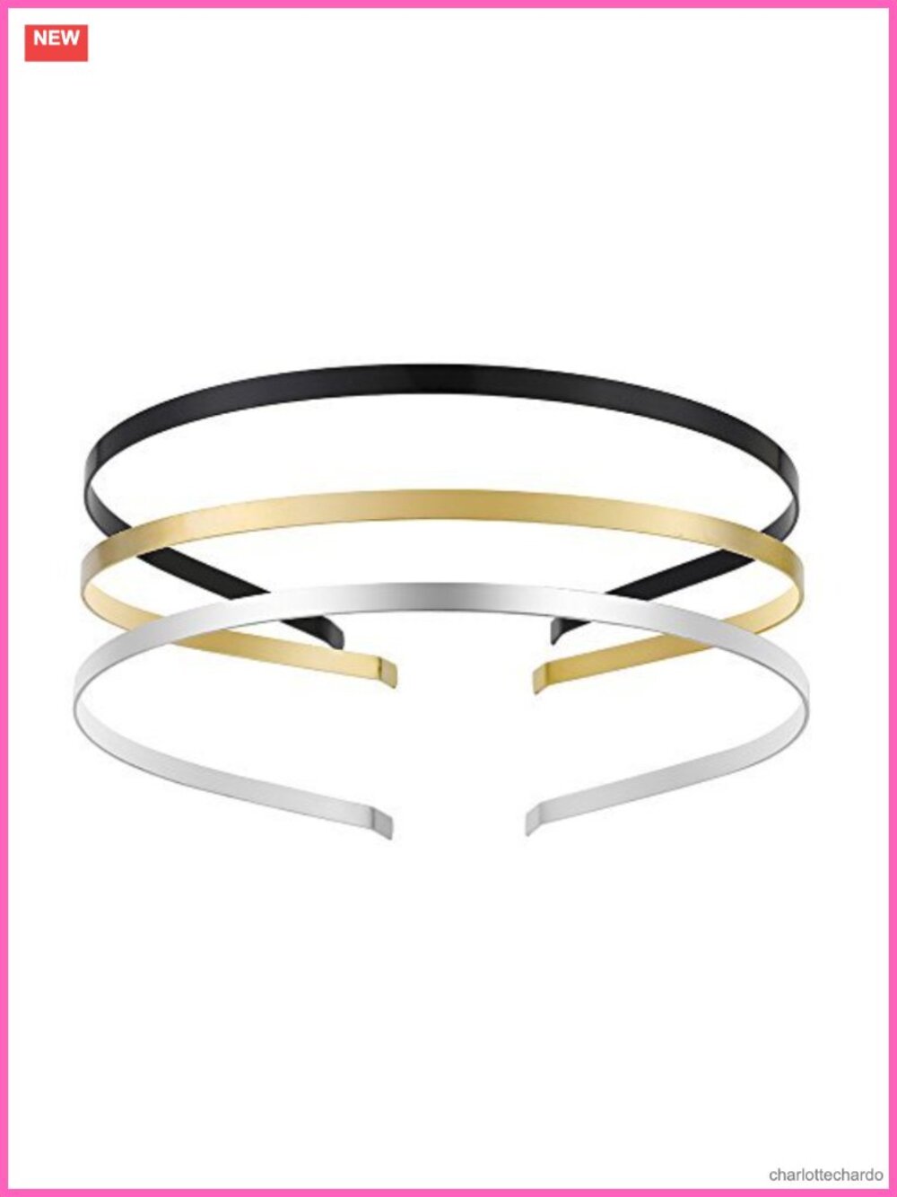 Metal Plated Hairband Headbands Pack of 12